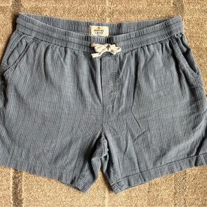 Marine Layer Men’s Saturday Seersucker Short Size Medium Blue India Ink EUC
